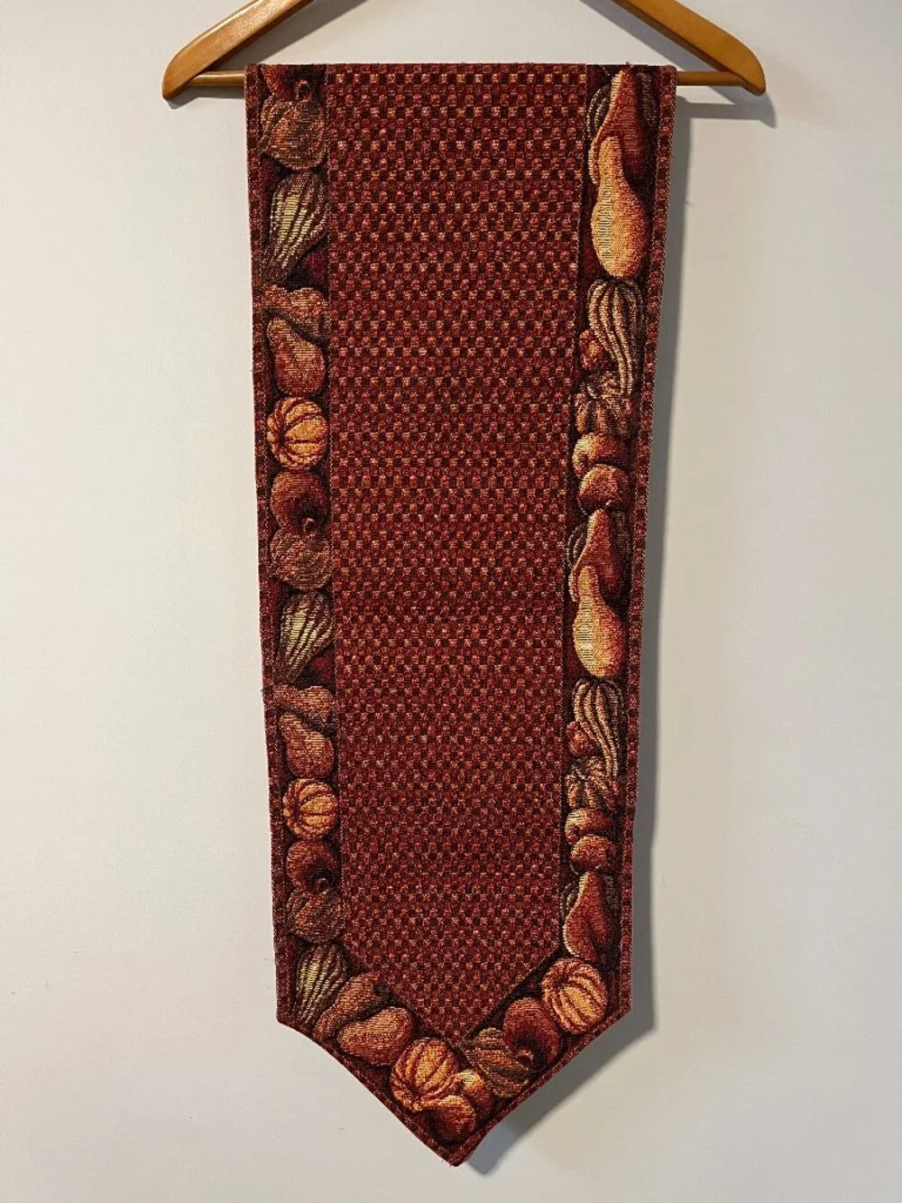Fall Harvest Pumpkin Squash Tapestry Table Runner 72x13